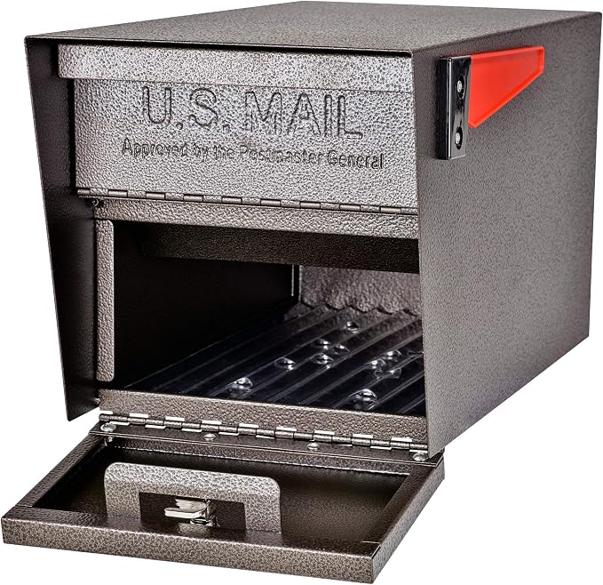 Mail Boss 7508 Curbside Mail Manager Security, Bronze Locking Mailbox