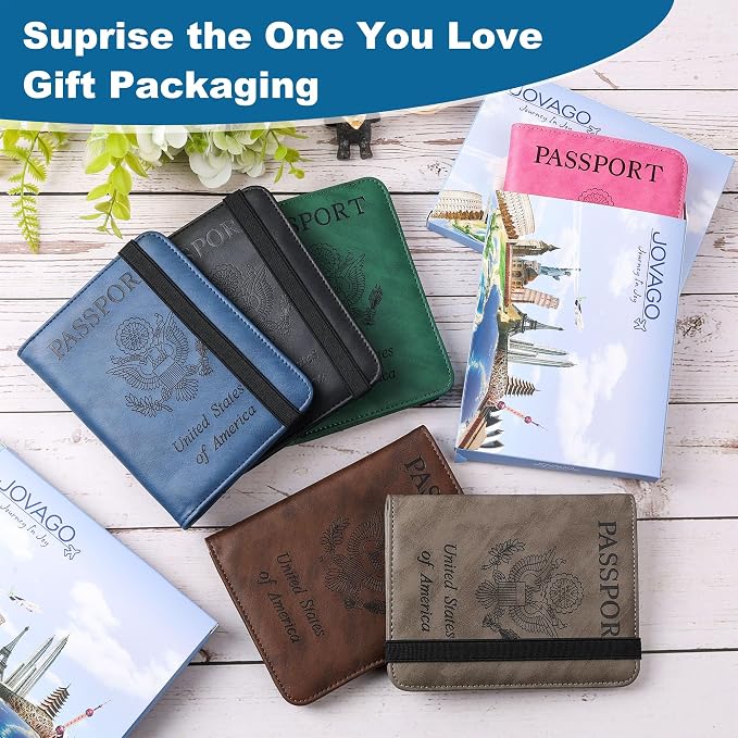 Passport Holder for Travel Essentials, RFID Passport Cover | Rfid Blocking Wallet, Synthetic Leather Case, Vacation Travel Accessories, For Women Men