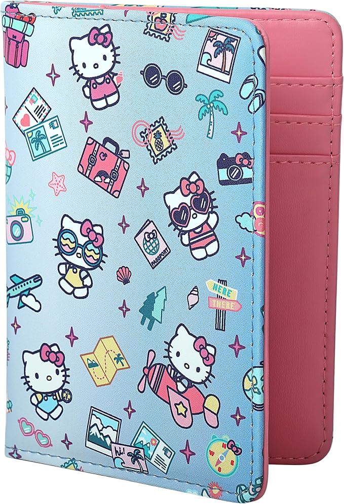 Hello Kitty Passport Cover for Travel Official License, Sanrio Gifts | Cute Passport Holder, Hello Kitty Travel Accessories, Passport Case