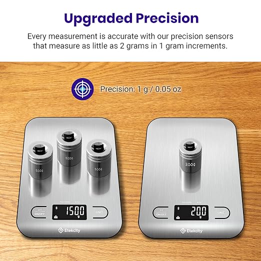 Etekcity Food Nutrition Scale, Digital Grams and Ounces, Large | Kitchen scale with tare, ideal for baking, weight loss, keto, meal prep, liquids and jewelry, 304 Stainless Steel