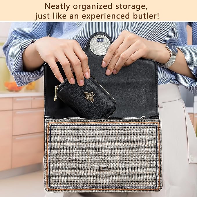 imeetu RFID Credit Card Holder, Small Card Wallet Women, Leather Card Case | Genuine Leather Women's Card & id Cases, Change Coin Purse with Zipper Keychain id Window, 20 Colors & 3 Styles, Daily, Gifts