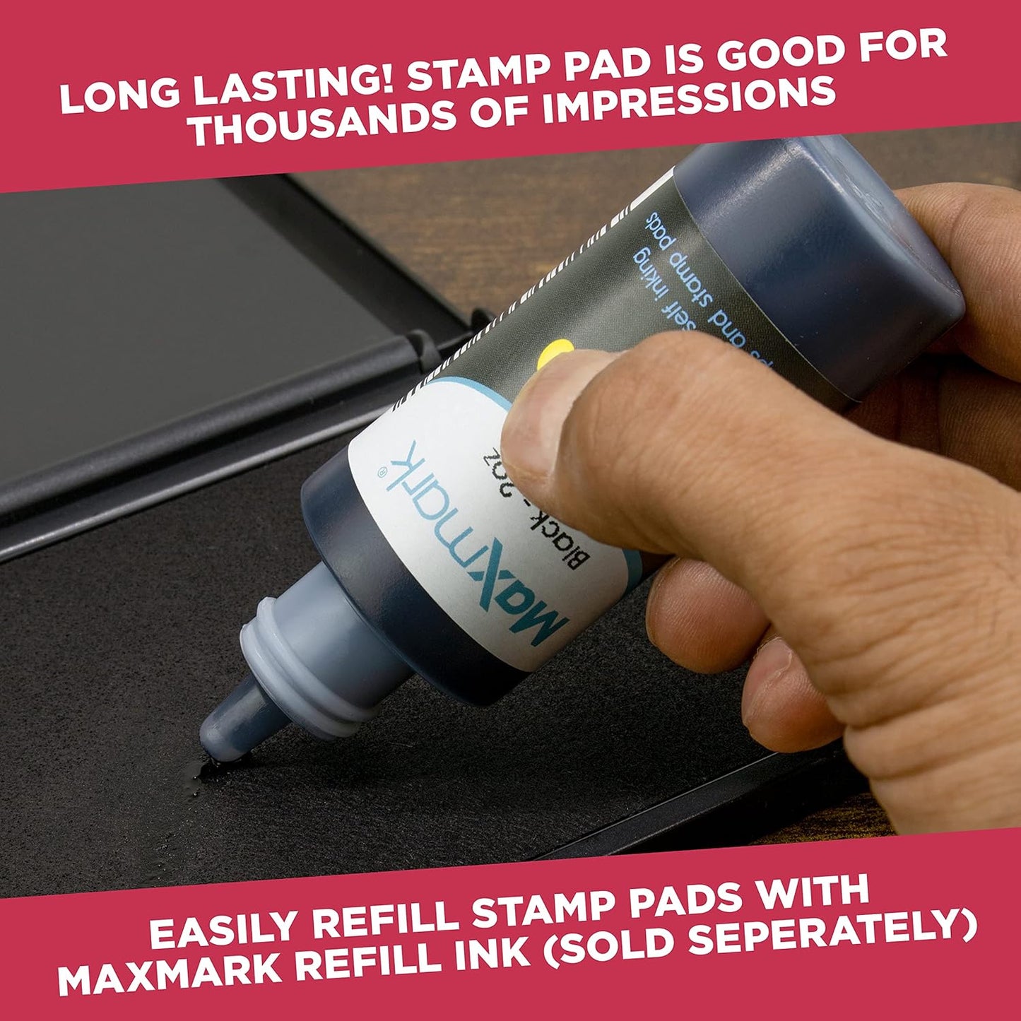 Large Premium Green Ink Stamp Pad - 5" by 7" - Quality Felt Pad