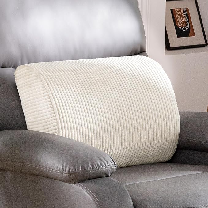 HIGOGOGO Lumbar Support Pillow for Recliner Chair/Accent Chair/Couch, Large Memory Foam Back Support Cushion for Elderly, Recliner Cushions for Back Rest, Pain Relief, Reading, Washable Cover, Beige