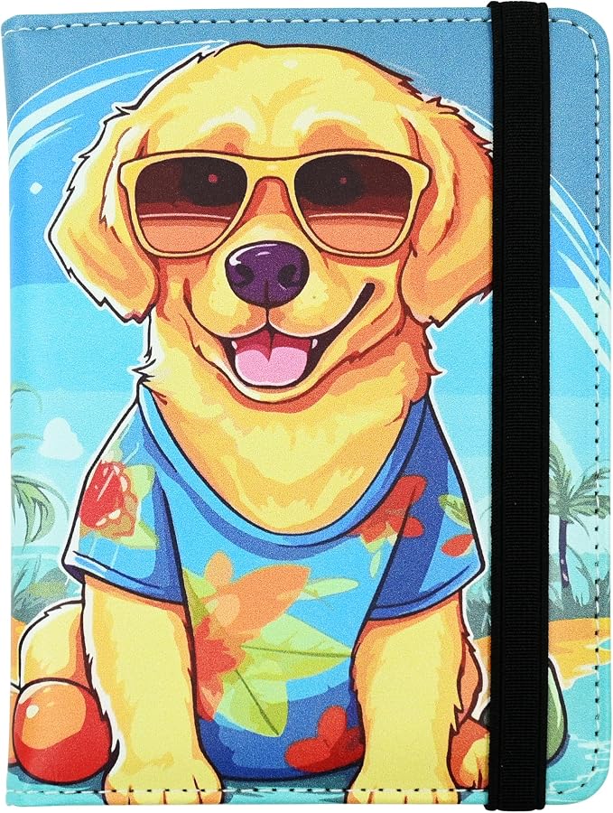 Dog Passport Holder for Women and Men PU Leather Passport Cover for Travel
