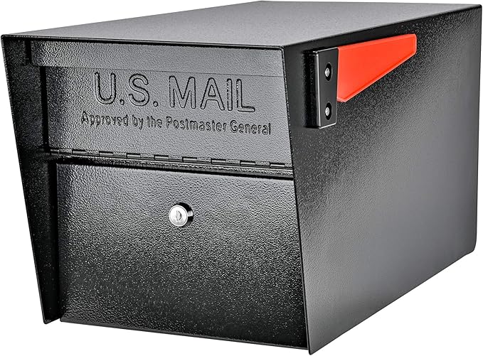 Mail Boss Locking Security Mailboxes Bundle | Metro + Curbside, Black, Large