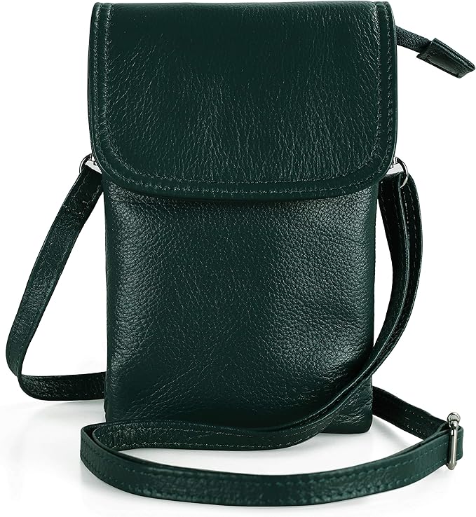 befen Genuine Leather Small Crossbody Bags for Women Cell Phone Travel Bag | Soft Real Leather, Adjustable Shoulder Strap, Card Slots, Compact Size, Daily Travel Shopping Outing Use, Phone Purse