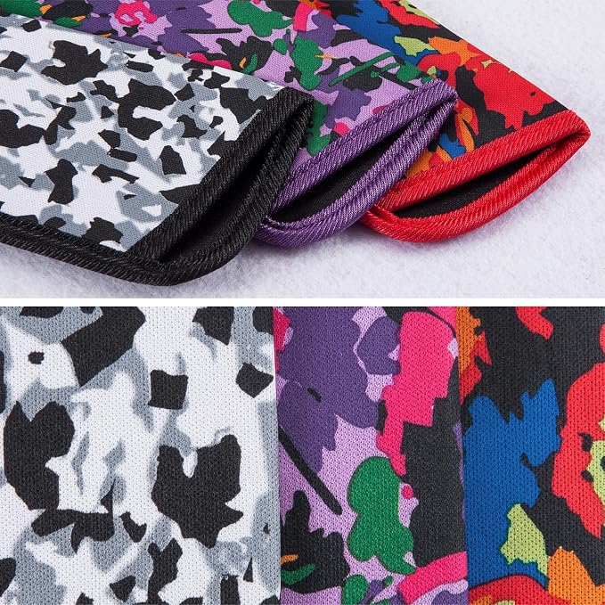 TRIUMPH VISION Reading Glasses Pouch Eyeglass Sleeve Soft Case Slim 3 Pack | Alternative to Bulky Case Lightweight，Neoprene Lined Padded Protect Optical lens Slip in, Cute Pattern Portable for Daily Use
