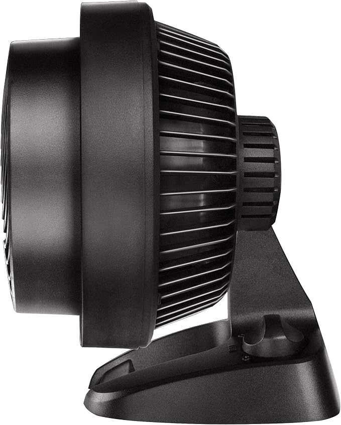 Vornado 530 Compact Air Circulator Fan, 3-Speed Manual Control, Adjustable Tilt, Whole Room Cooling, Black Floor Fan for Bedroom and Office, Vortex Action, 65 ft Range