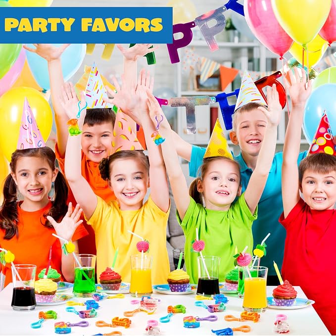 JOYIN Dinosaour Pop Fidget Keychain 30 Pack Pop Fidget Toys Bulk Party Favors for Kids, Goodie Bags Stuffers End of Year Back to Student Gifts Classroom Prizes Birthday Sensory Toys