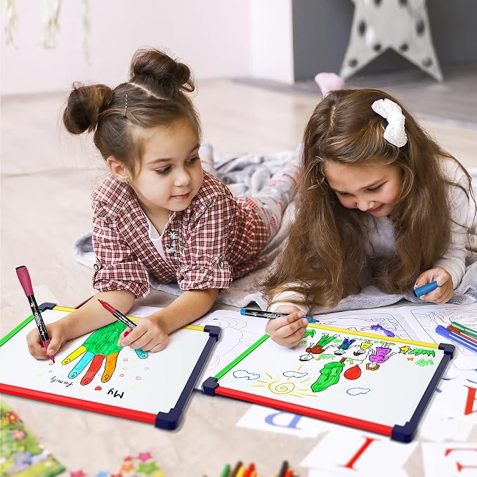 10 Pack Small White Board Dry Erase Board for Kids Portable 9"x12" Drawing Magnetic Mini Whiteboard White Board for Students Teachers School Supplies Lapboard Small Dry Erase Board for Kids & Erasers
