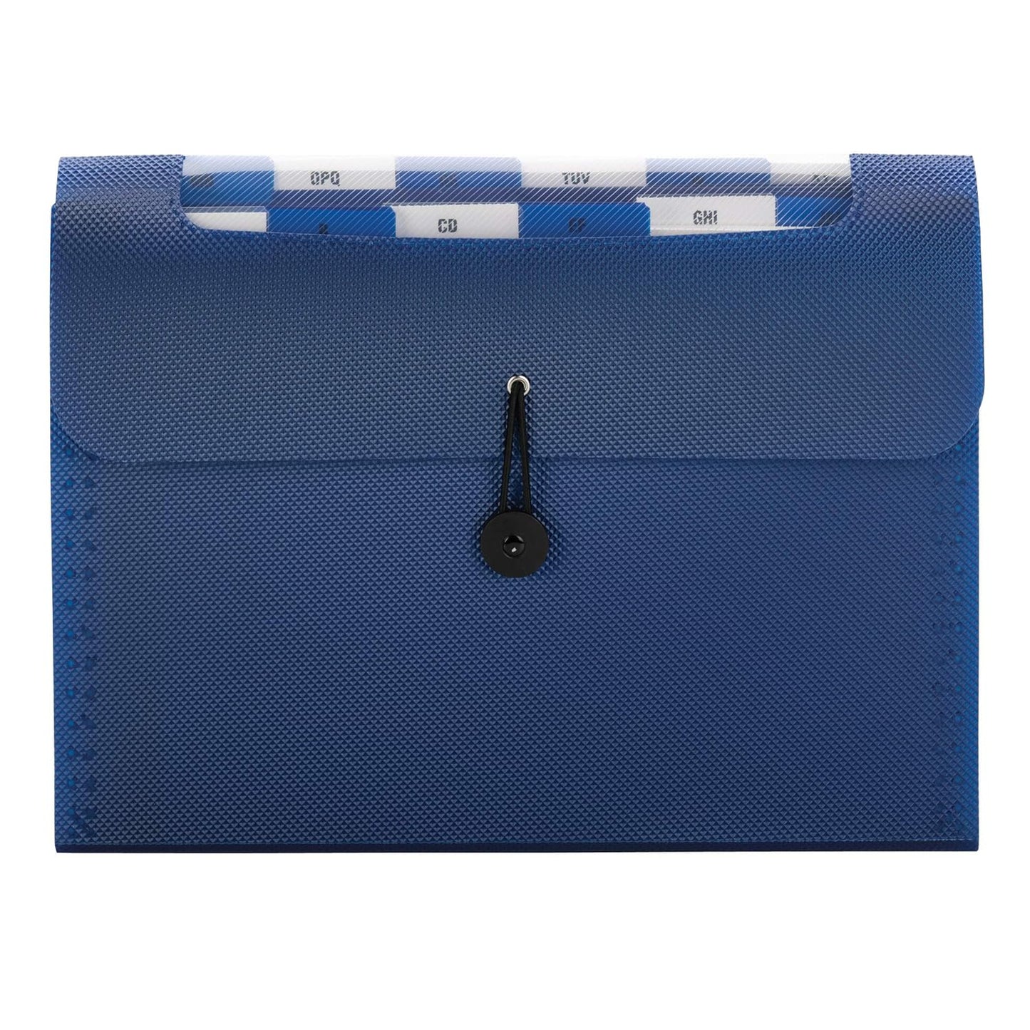 Smead Step Index Poly Organizer, 12 Pockets, Flap and Cord Closure, Letter Size, Navy Blue, 2 per Pack (70907)
