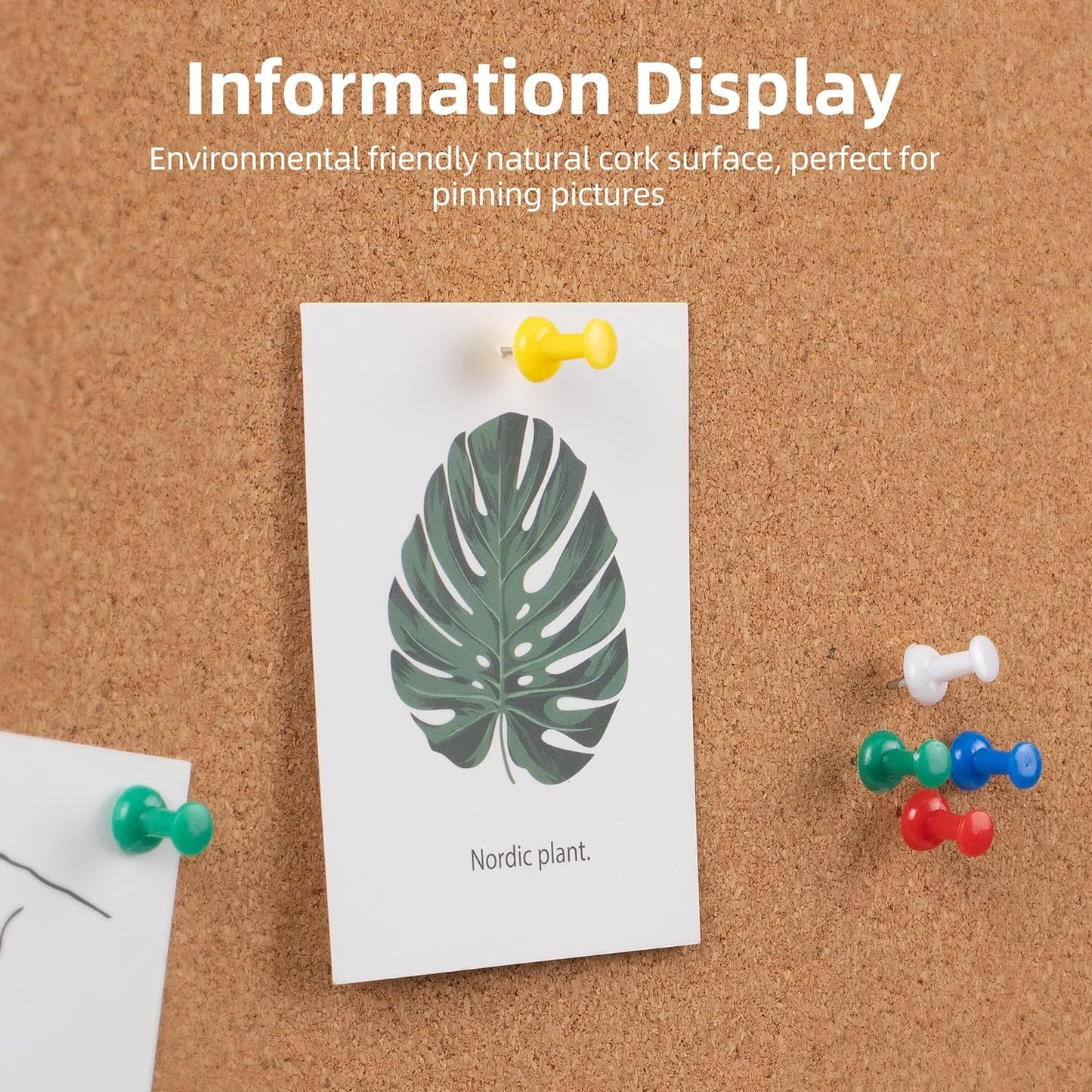 Board2by Extra Large Cork Bulletin Board 96" X 48", Black Aluminum Framed 8'x4' Corkboard for Wall, Wall Mounted Notice Pin Board with 18 Push Pins for School, Home & Office