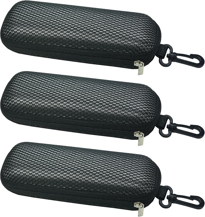 Unisex Semi-Hard Shell Eyeglasses Cases(3 Pack), Protective Case For Glasses