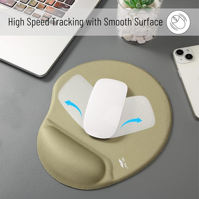 Mr. Pen- Ergonomic Mouse Pad with Wrist Rest | Breathable Fabric with Memory Foam Cushion, Non-Slip Rubber Base, Gel Mouse Pad with Wrist Support