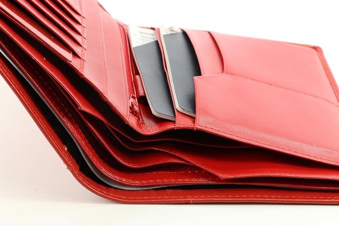Genuine Sheep Leather Smart Family Size Passport Travel Wallet/Holder - (So Good)