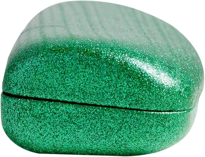 SPUNKYsoul Eye Glasses Case Girl Sparkle Smooth Glitter Hard Shell Eyeglass for Women