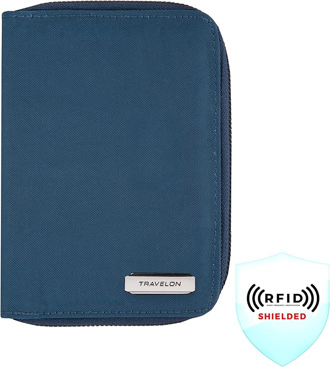 Travelon RFID Blocking Passport Zip Wallet