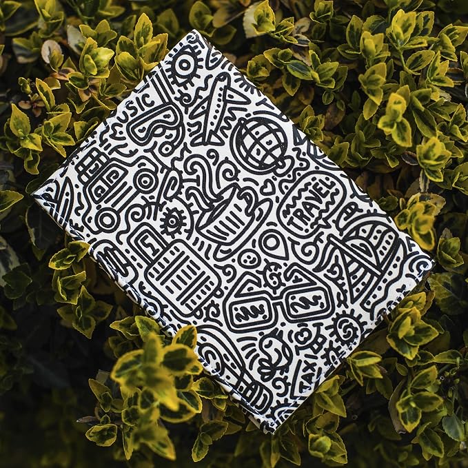 Passport Cover for Kids, Women and Men, Cute Travel Passport Holder (Doodle Pattern)