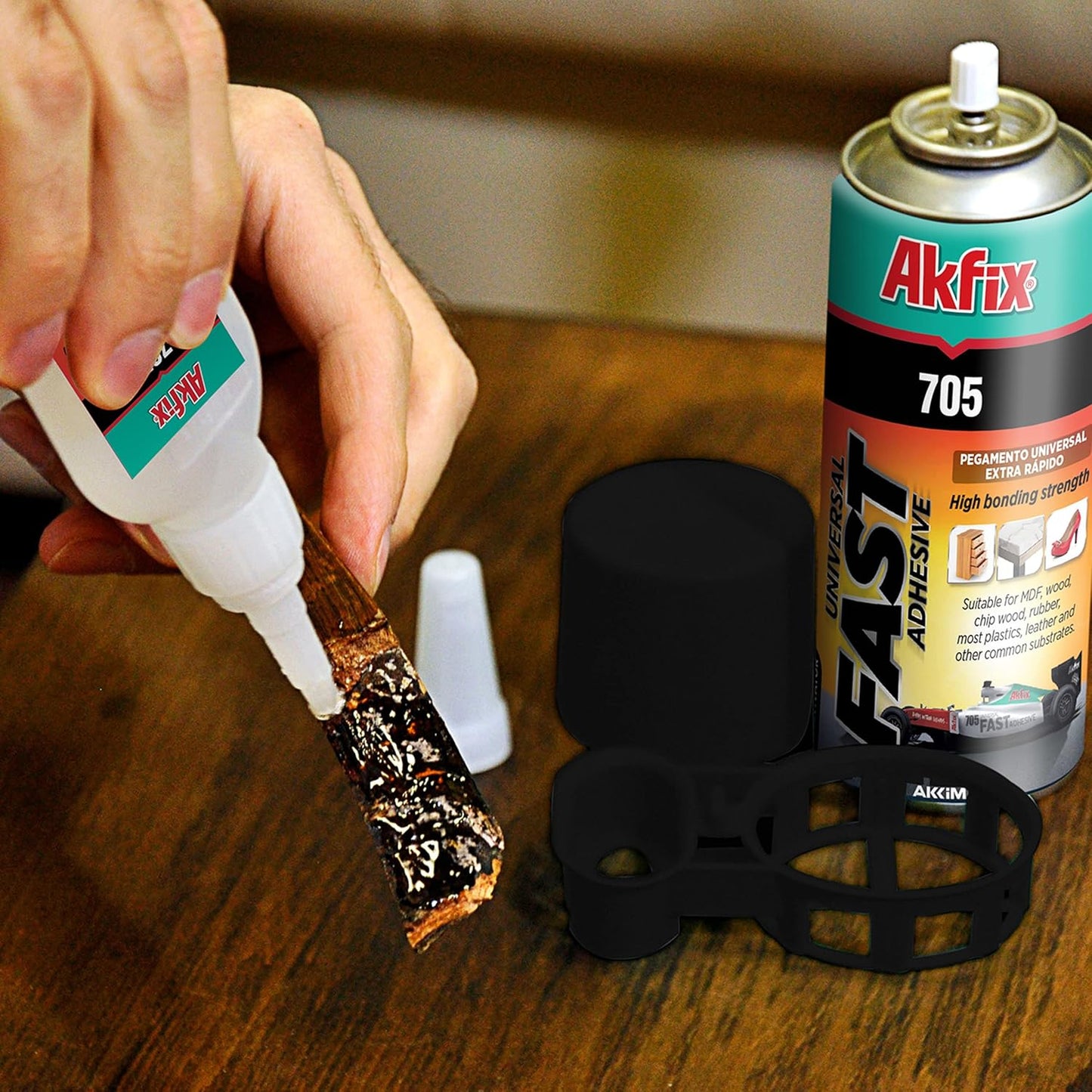 Akfix 705 Accelarator Spray, Activator for CA - Super Glues 400ml - 13.5 fl oz 2 Pack, Clear