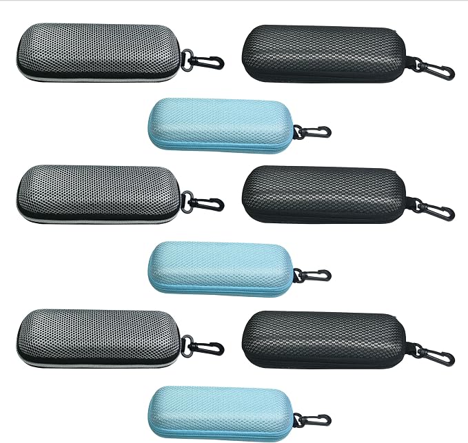 Unisex Semi-Hard Shell Eyeglasses Cases(3 Pack), Protective Case For Glasses