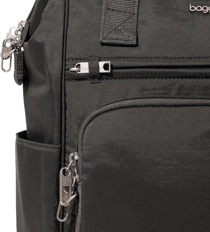Baggallini Securtex Anti-Theft Windsor Backpack for Travel, Work & College, RFID & Locking Zipper, Up to 16" Laptop