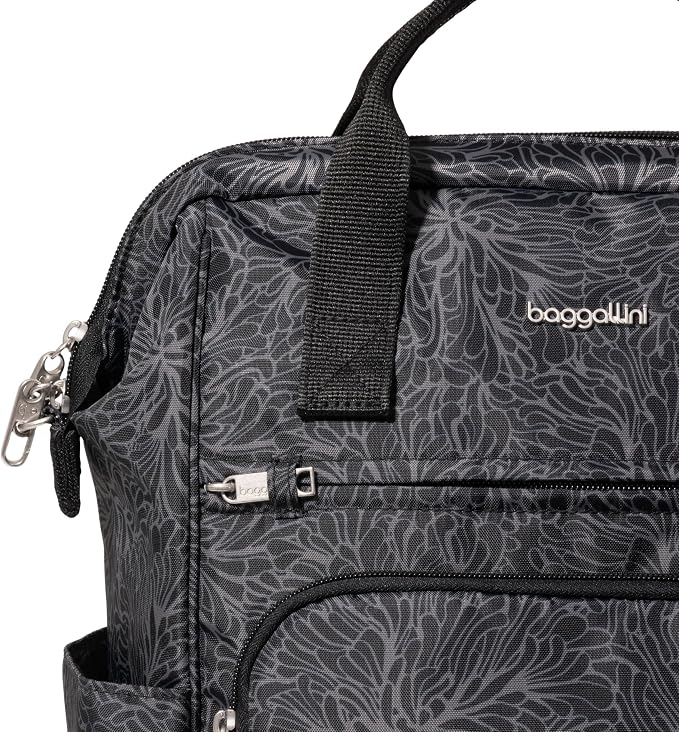 Baggallini Securtex Anti-Theft Windsor Backpack for Travel, Work & College, RFID & Locking Zipper, Up to 16" Laptop