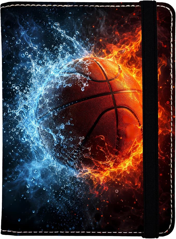 Basketball Passport Holder for Women and Men PU Leather Passport Cover for Travel