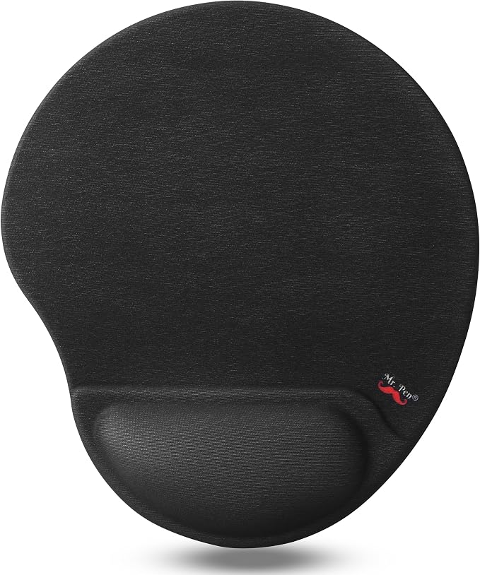 Mr. Pen- Ergonomic Mouse Pad with Wrist Rest | Breathable Fabric with Memory Foam Cushion, Non-Slip Rubber Base, Gel Mouse Pad with Wrist Support
