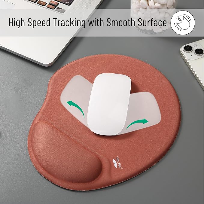 Mr. Pen- Ergonomic Mouse Pad with Wrist Rest | Breathable Fabric with Memory Foam Cushion, Non-Slip Rubber Base, Gel Mouse Pad with Wrist Support