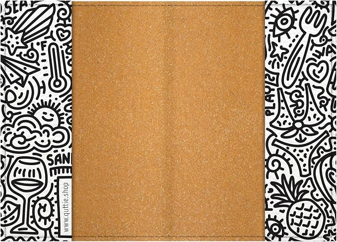 Passport Cover for Kids, Women and Men, Cute Travel Passport Holder (Doodle Pattern)