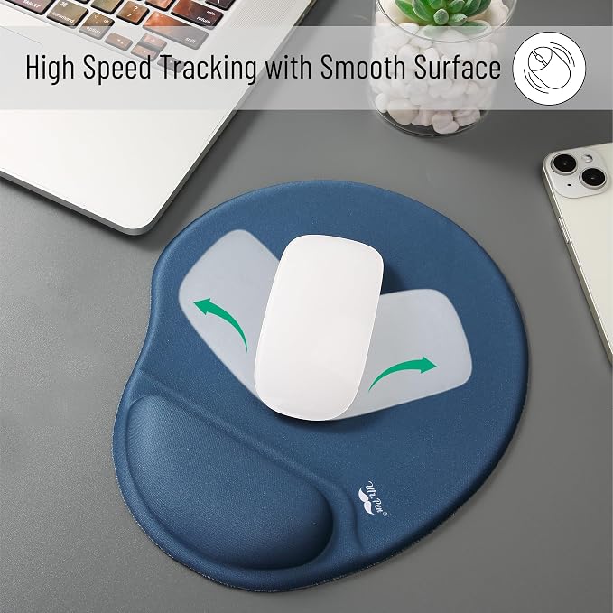 Mr. Pen- Ergonomic Mouse Pad with Wrist Rest | Breathable Fabric with Memory Foam Cushion, Non-Slip Rubber Base, Gel Mouse Pad with Wrist Support