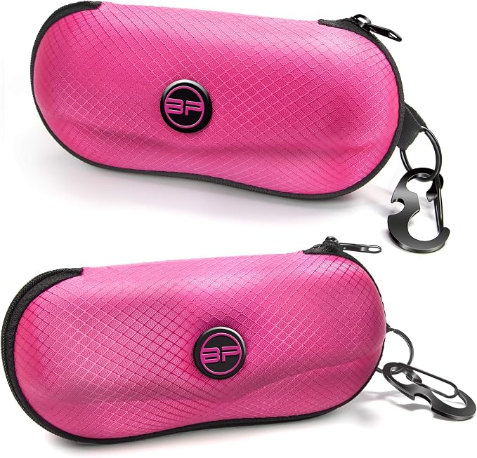 BLUPOND Sunglasses Case Semi Hard EVA Shell with Metal Hanging Hook Belt Clip Sun Glasses Storage