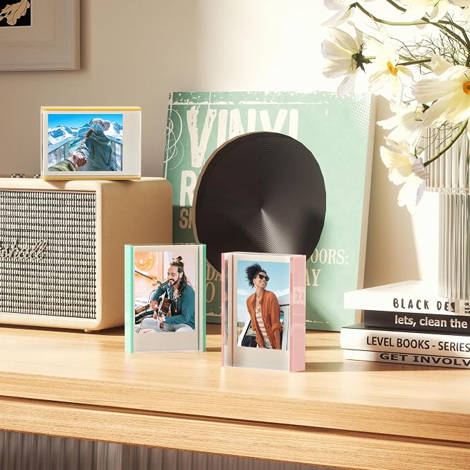 WINKINE Instax Mini Frames, Polaroid Frame for Fujifilm Instax Mini Film, 2x3 Small Picture Frames for Desktop, Polaroid Photo Frame, Small Size Wallet Picture Holder