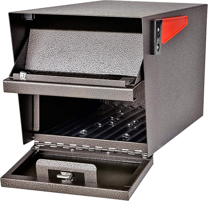 Mail Boss 7508 Curbside Mail Manager Security, Bronze Locking Mailbox