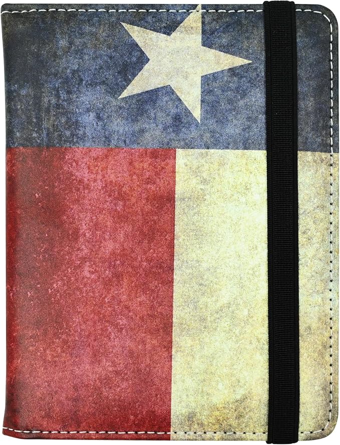 Texas Vintage Flag Passport Holder for Women and Men PU Leather Passport Cover for Travel