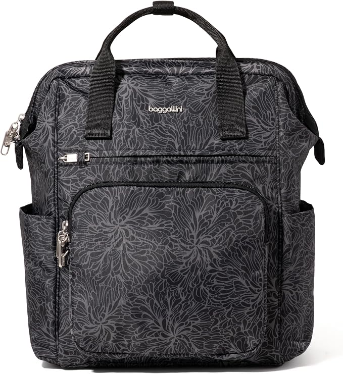 Baggallini Securtex Anti-Theft Windsor Backpack for Travel, Work & College, RFID & Locking Zipper, Up to 16" Laptop