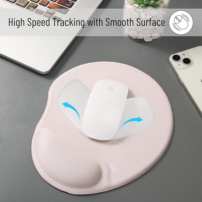 Mr. Pen- Ergonomic Mouse Pad with Wrist Rest | Breathable Fabric with Memory Foam Cushion, Non-Slip Rubber Base, Gel Mouse Pad with Wrist Support