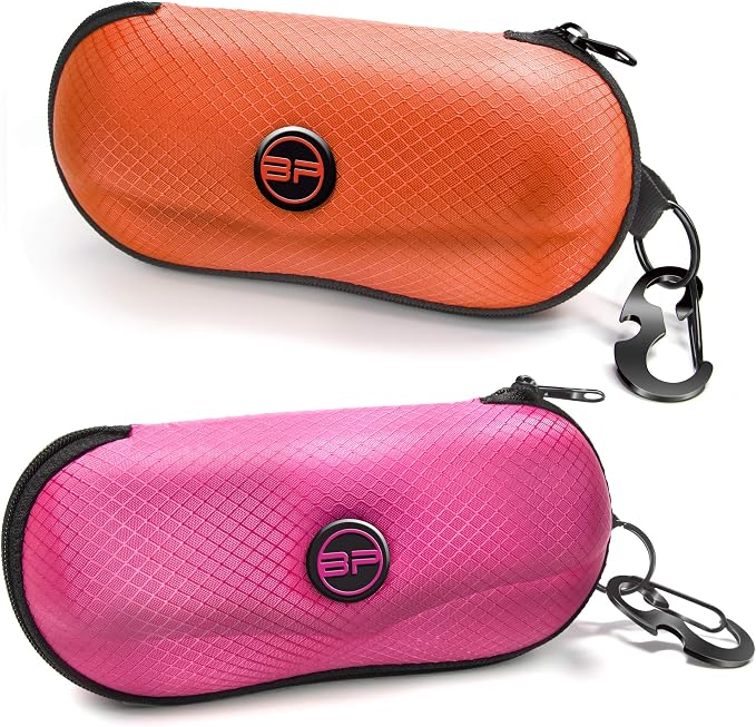 BLUPOND Sunglasses Case Semi Hard EVA Shell with Metal Hanging Hook Belt Clip Sun Glasses Storage