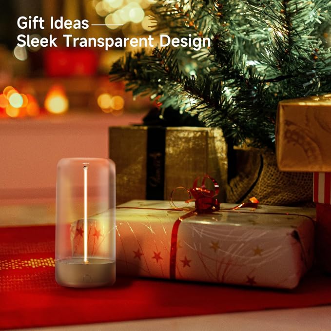 Mini Minimalist Cordless Table Lamp, Rechargeable Night Stand Lamp, Golden