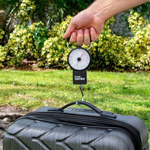 Mechanical Luggage Scale with Tape Measure, Up to 75 Pounds