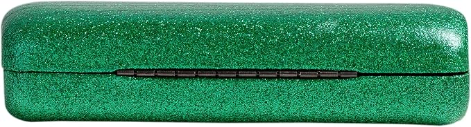 SPUNKYsoul Eye Glasses Case Girl Sparkle Smooth Glitter Hard Shell Eyeglass for Women