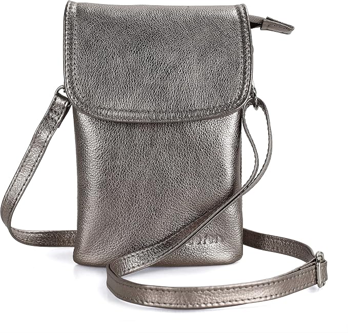 befen Genuine Leather Small Crossbody Bags for Women Cell Phone Travel Bag | Soft Real Leather, Adjustable Shoulder Strap, Card Slots, Compact Size, Daily Travel Shopping Outing Use, Phone Purse