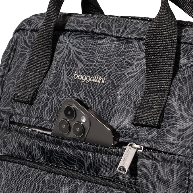 Baggallini Securtex Anti-Theft Windsor Backpack for Travel, Work & College, RFID & Locking Zipper, Up to 16" Laptop